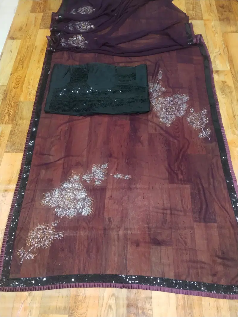 Madhuri Dixit Designer Georgette Party Wear Sarees